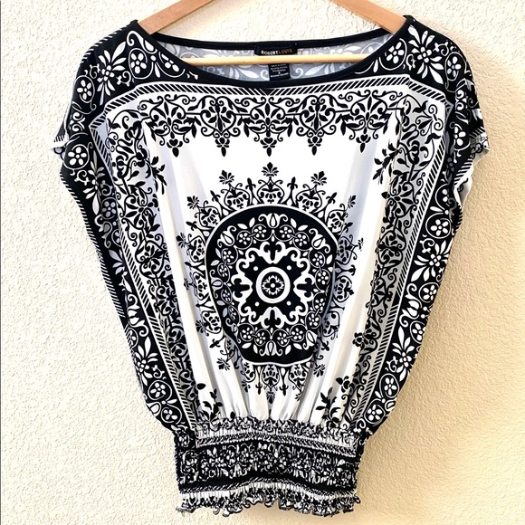 Robert Louis Tops - Robert Louis Black/White Blouse